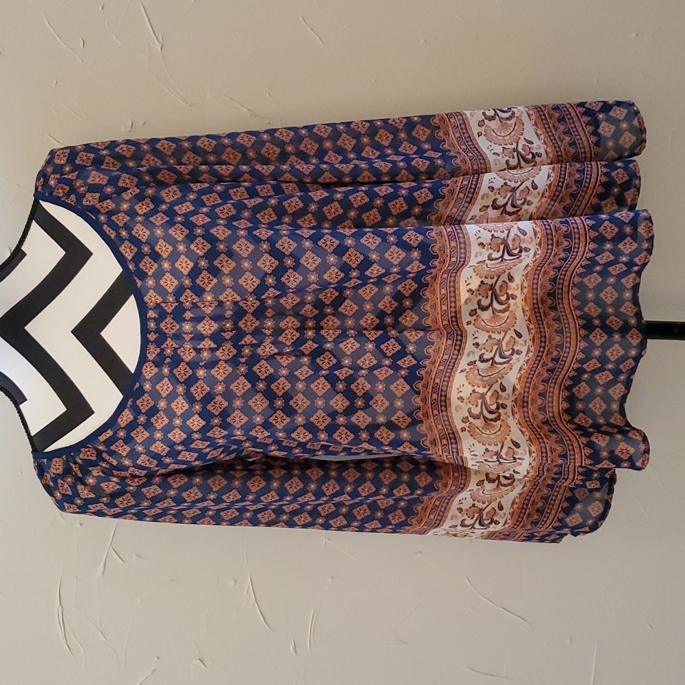 Sweet Journey Long Sleeve Flowy Top M NWOT
